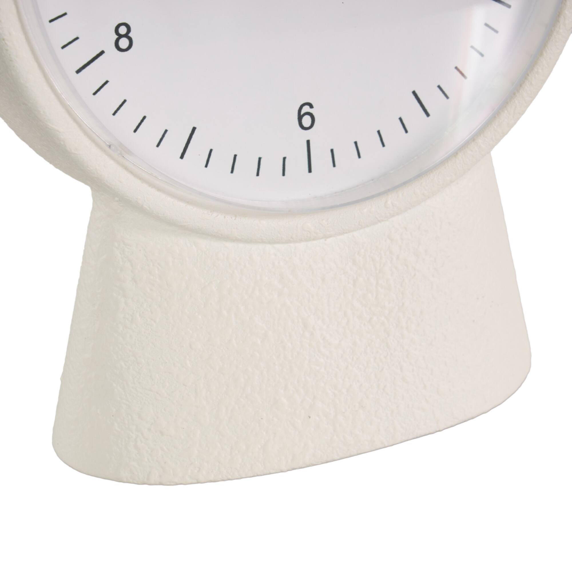 Black & White Metal Textured Decorative Clock Set